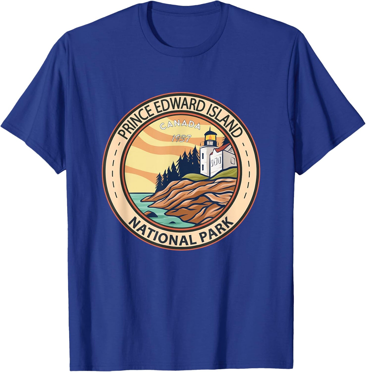 Prince Edward Island National Park Canada Vintage Emblem T-Shirt - T-Shirt | Royal