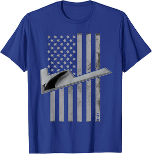 US B-21 Raider Stealth Bomber Military Aircraft T-Shirt - T-Shirt | Royal