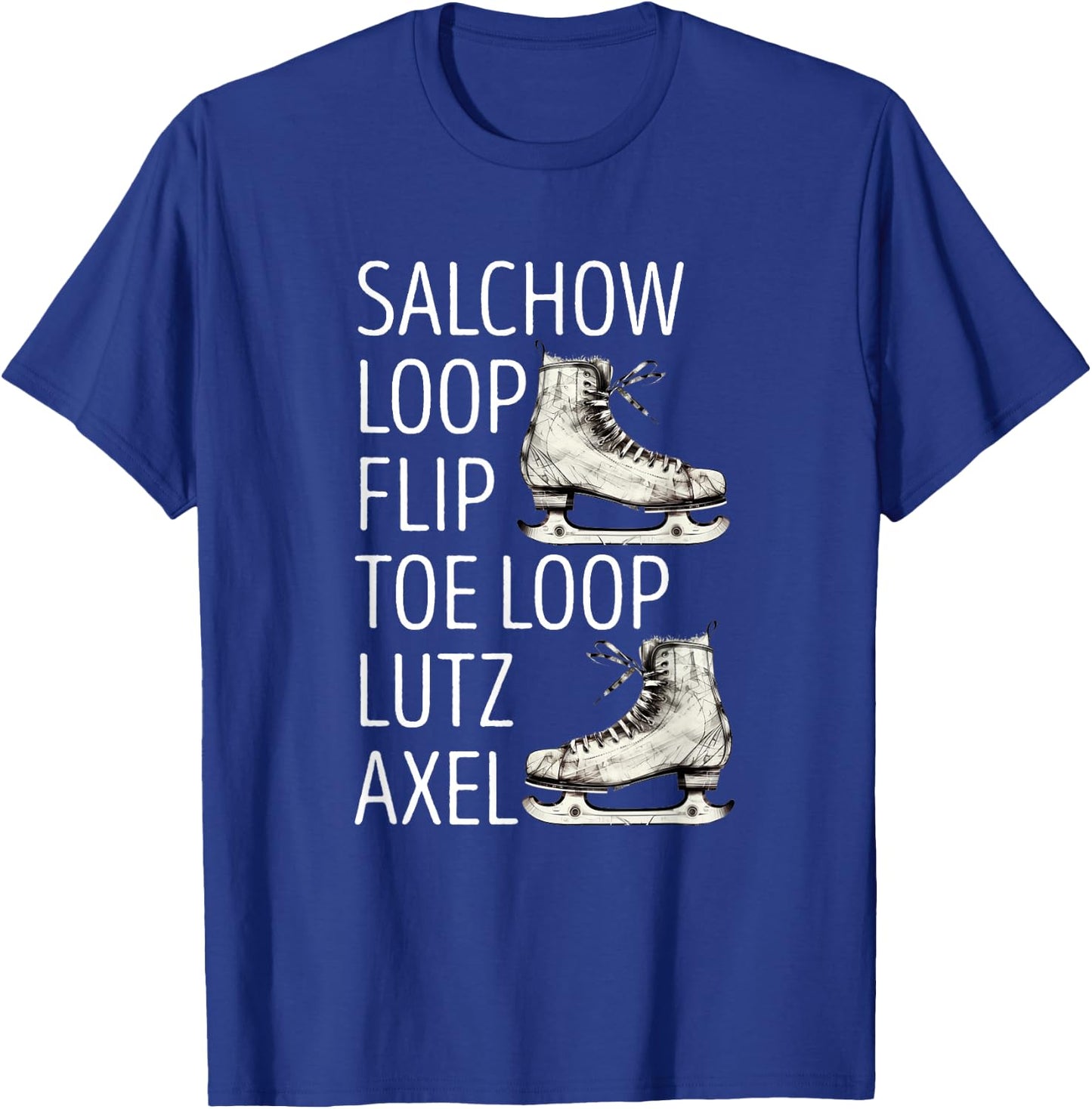 Figure Skating Salchow Ice Skating Jump Figure Skater T-Shirt - T-Shirt | Royal