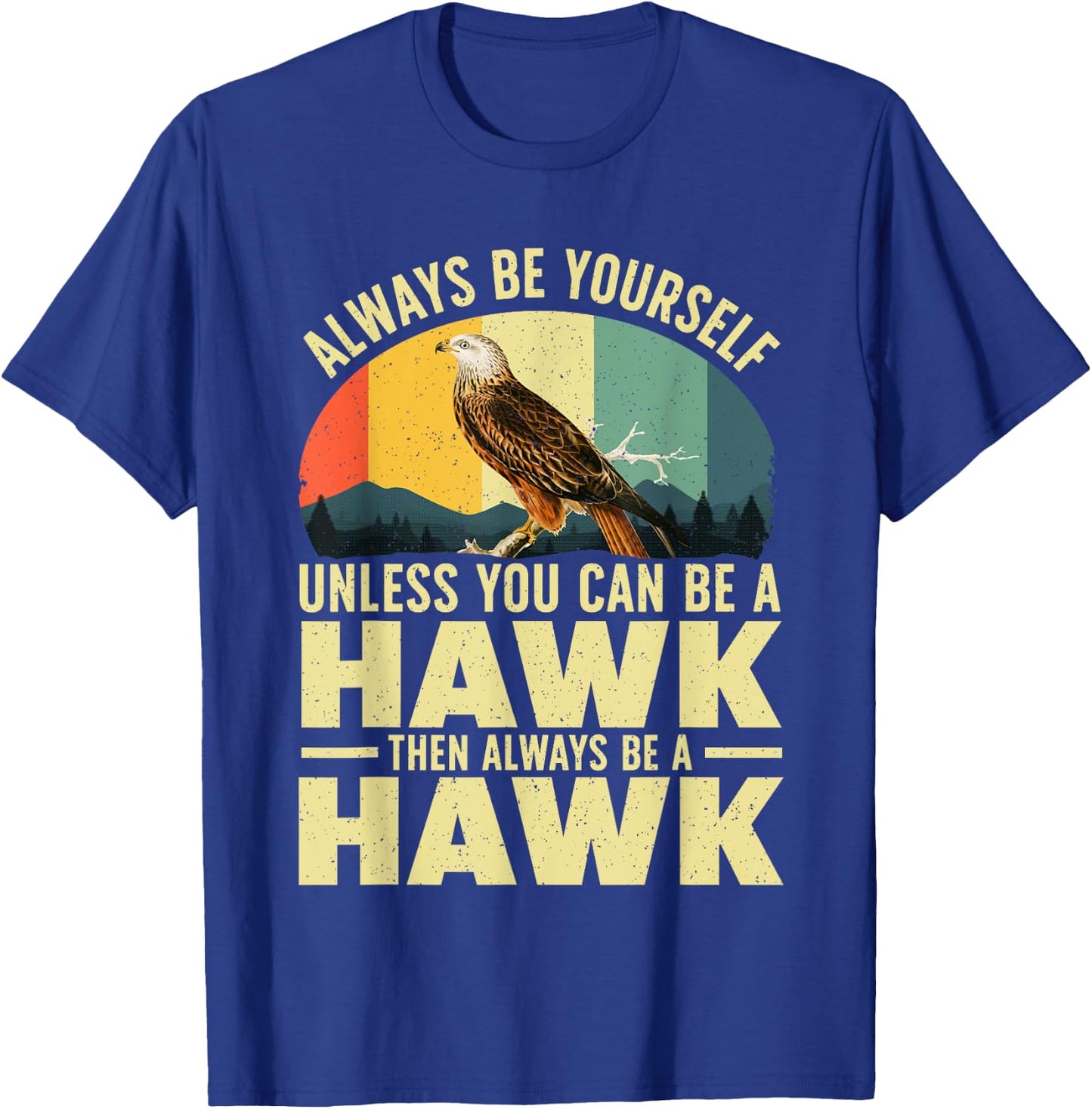Funny Hawk Art Women Kids Falcon Raptor Bird Lover T-Shirt - T-Shirt | Royal