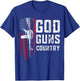 God Guns Country American Flag AR-15 Gun Veteran Women Kids Men T-Shirt - T-Shirt | Royal