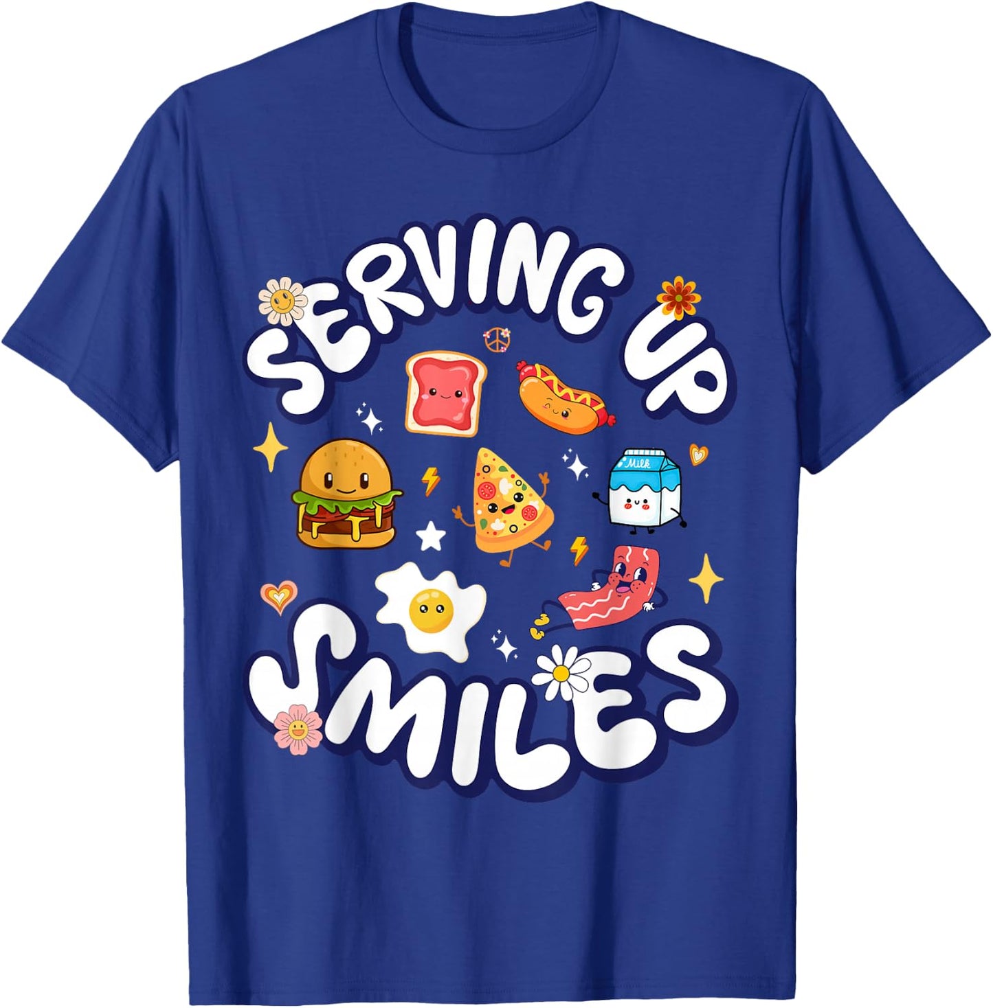 Cafeteria Worker Serving Up Smiles Lunch Lady Gifts Crew T-Shirt - T-Shirt | Royal