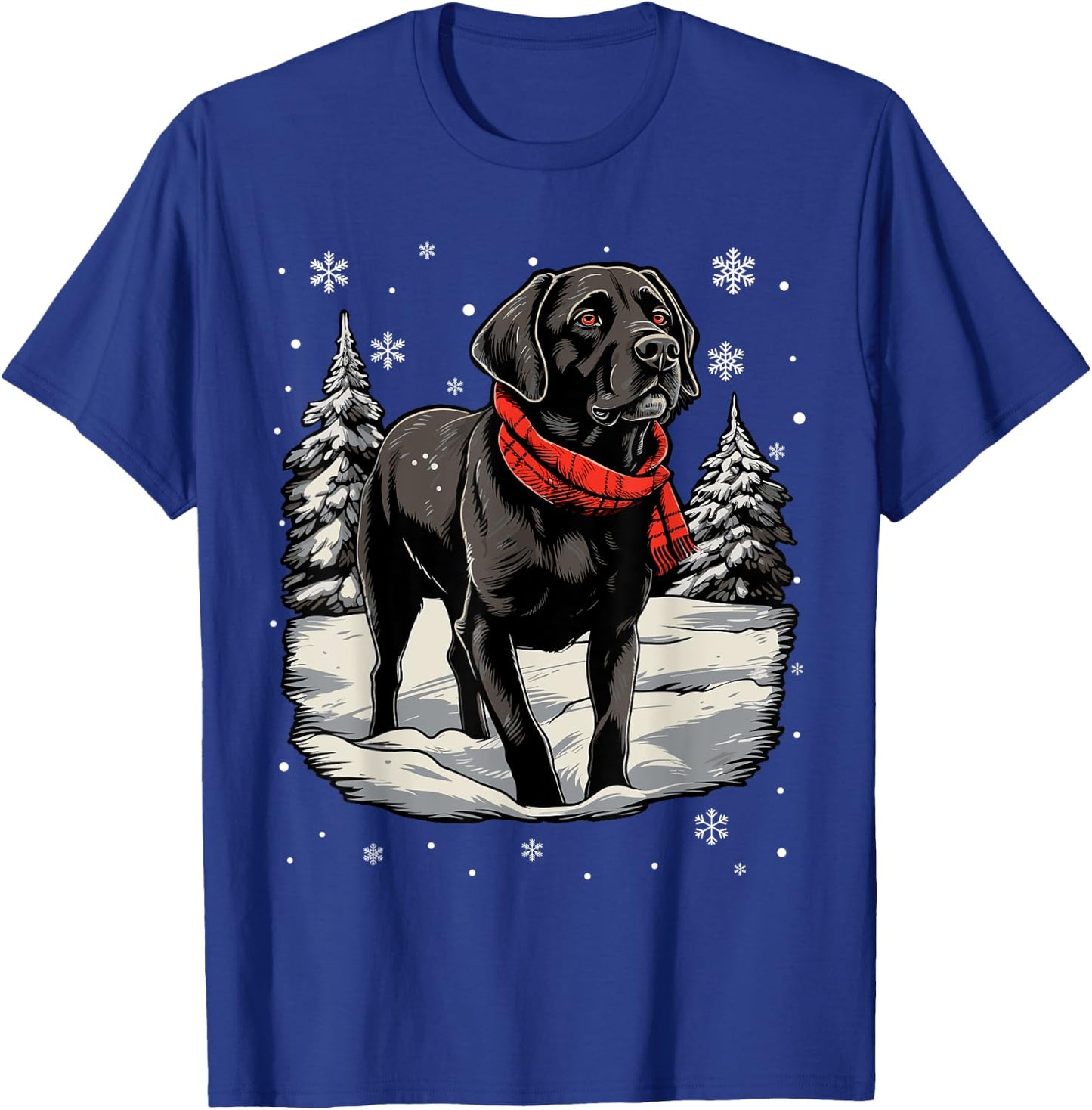 Black Labrador Christmas Santa Hat Xmas Pajama T-Shirt - T-Shirt | Royal