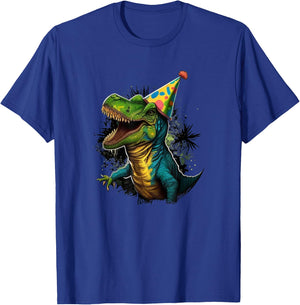 Adult Dinosaur Birthday Party T-Shirt - T-Shirt | Royal