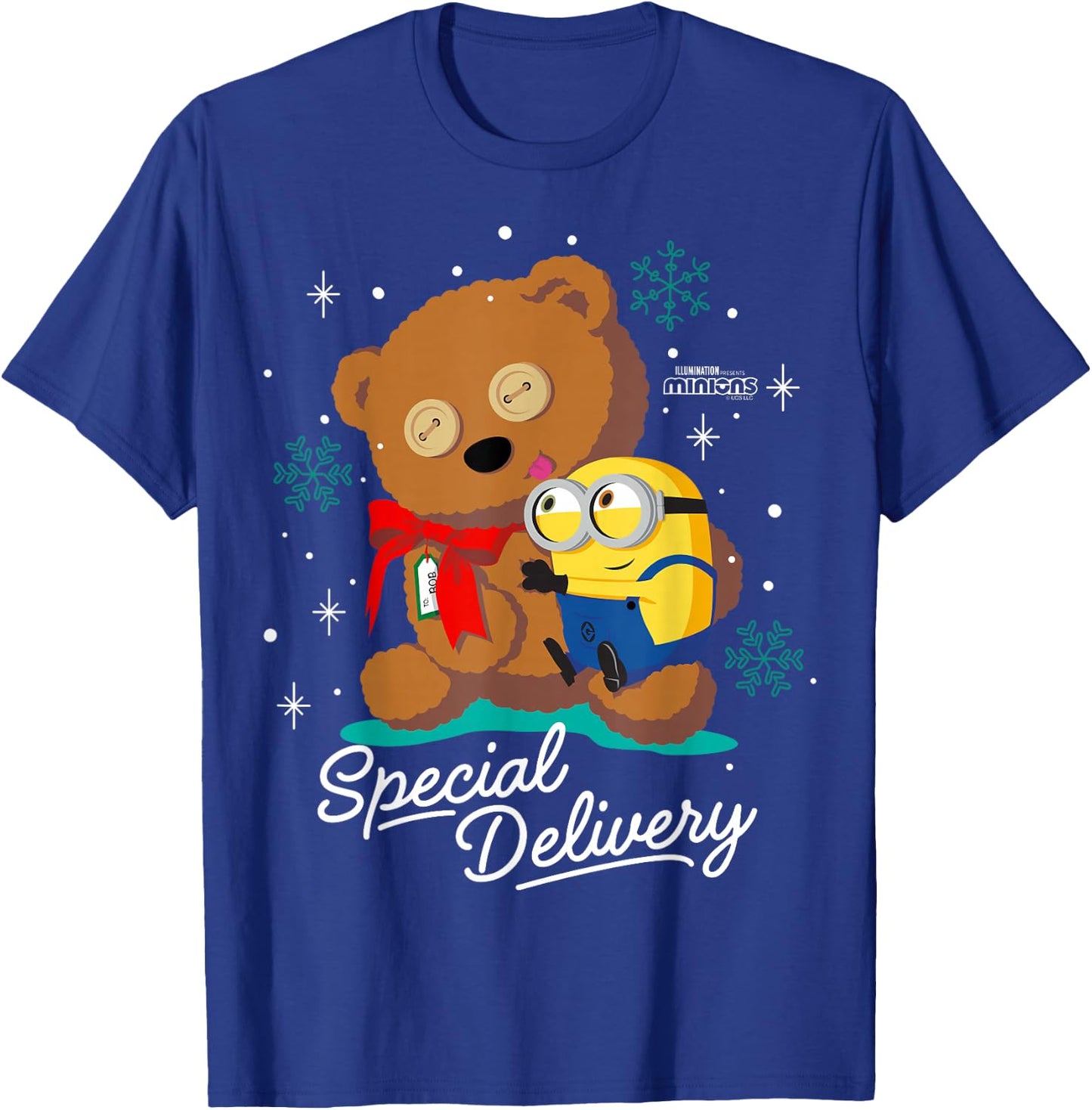 Minions Bob and Tim The Teddy Bear Holiday T-Shirt - T-Shirt | Royal