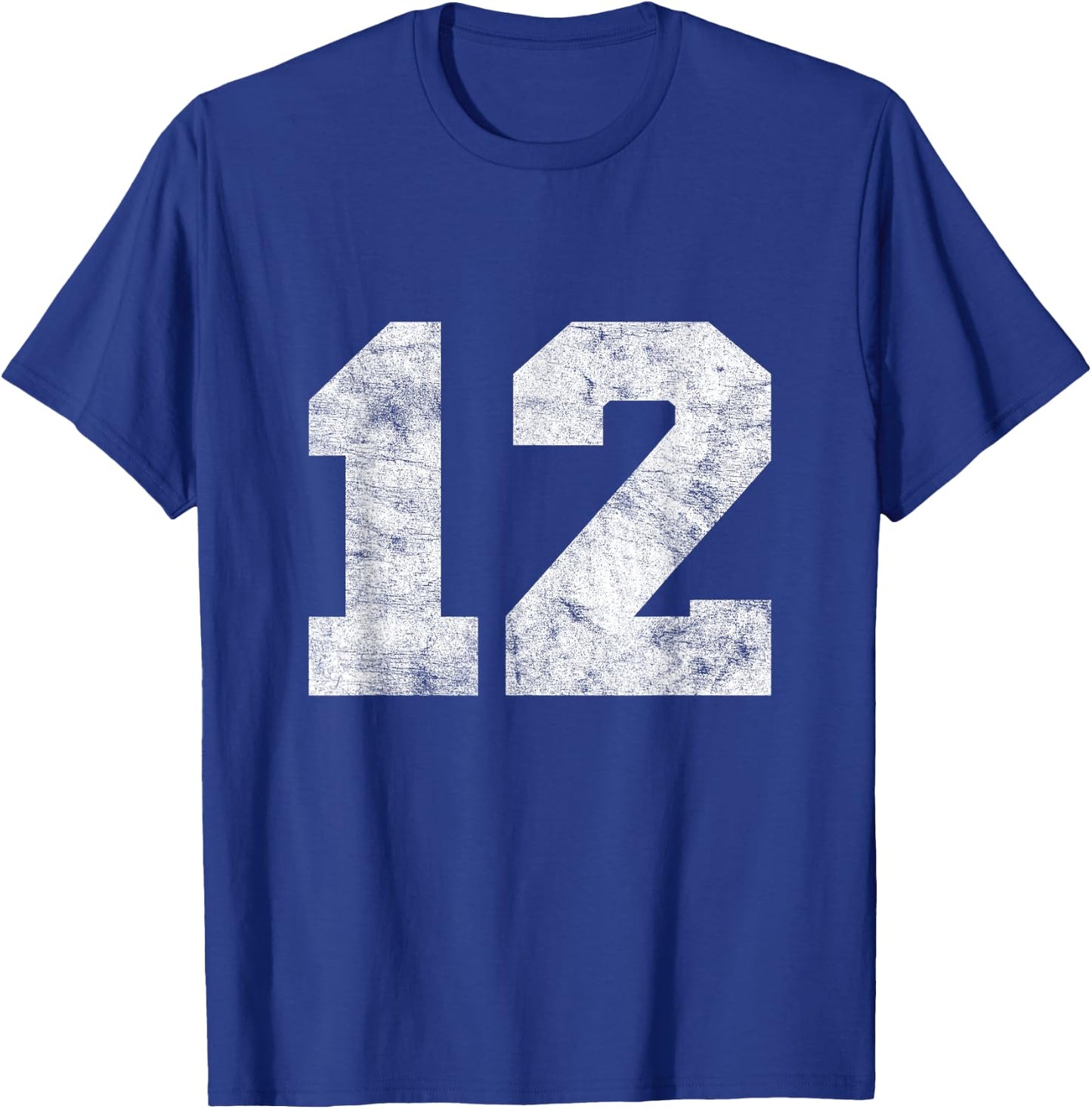 Vintage Lucky Number 12 Birthday Sports Player Team Athlete T-Shirt - T-Shirt | Royal