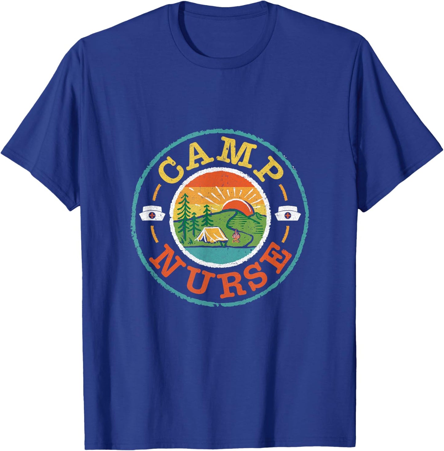 Camp Nurse Camping Nursing Registered Nurse Camper T-Shirt - T-Shirt | Royal