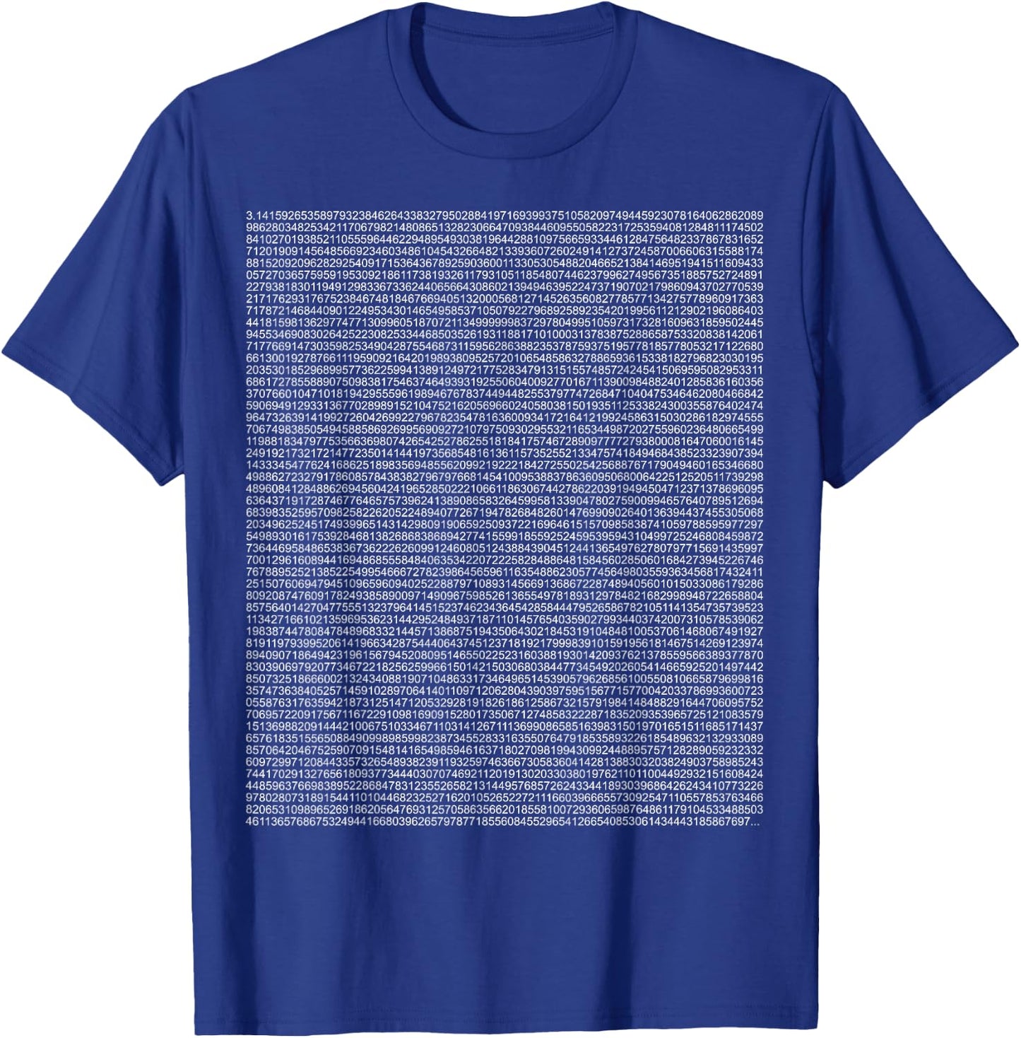 The Digits of Pi - Funny Math Teacher, Mathematics Number Men Women Girls Kids T-Shirt - T-Shirt | Royal