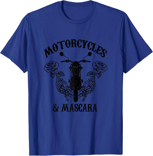 Motorcycles & Mascara Biker Girl Vintage T-Shirt - T-Shirt | Royal