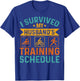 I Survived My Husband's Training Schedule Triathlon Women T-Shirt - T-Shirt | Royal