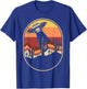 Ufo Alien Sunset Vintage Retro T-Shirt - T-Shirt | Royal