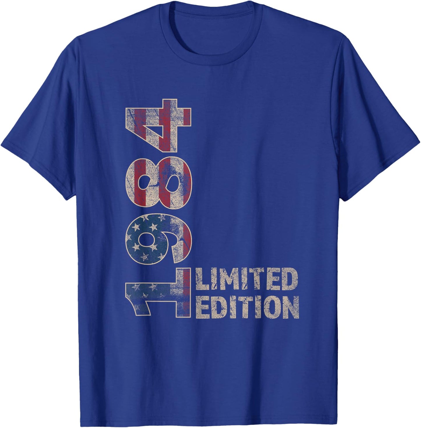 41th Birthday Gift Men Vintage Born 1984 Turning 41 Year Old T-Shirt - T-Shirt | Royal