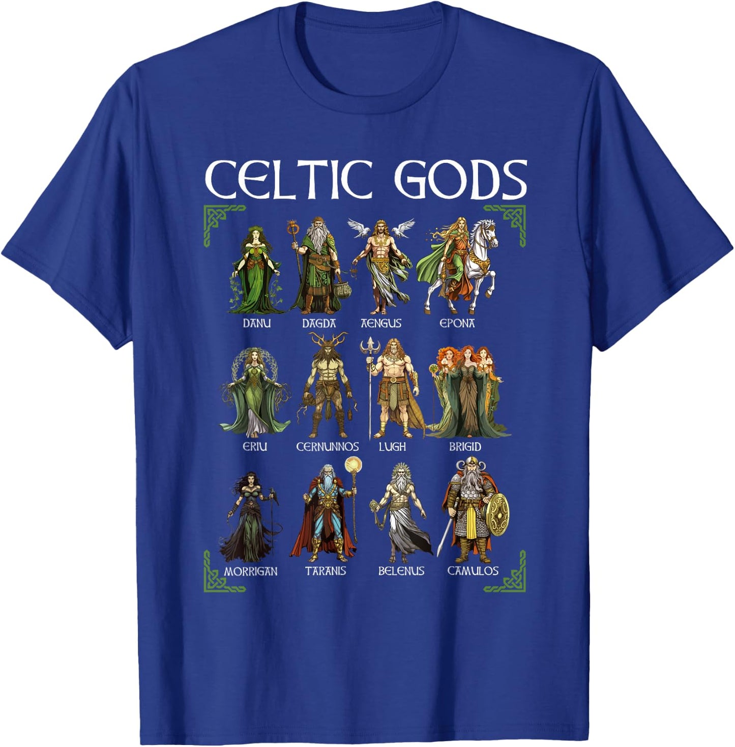 Celtic Mythology Gods Norse Viking Warriors Irish Scotish T-Shirt - T-Shirt | Royal