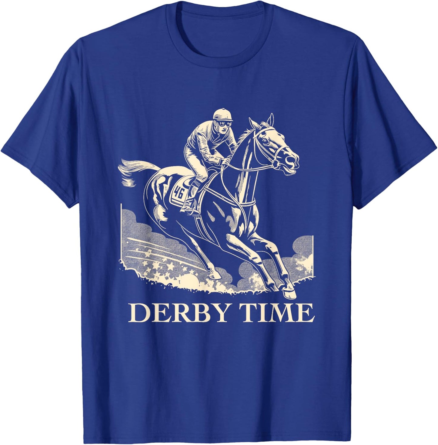 Funny Horse Racing Retro Derby Time Yall KY Derby Horse T-Shirt - T-Shirt | Royal