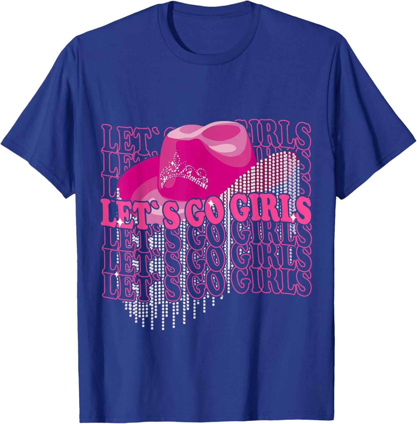 Let´s Go Girls - Country Southern Western Leopard Cow T-Shirt - T-Shirt | Royal