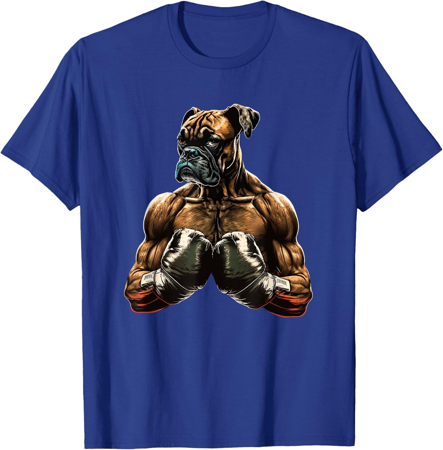Funny Boxing Boxer Dog Gifts Boys Women Kids T-Shirt - T-Shirt | Royal