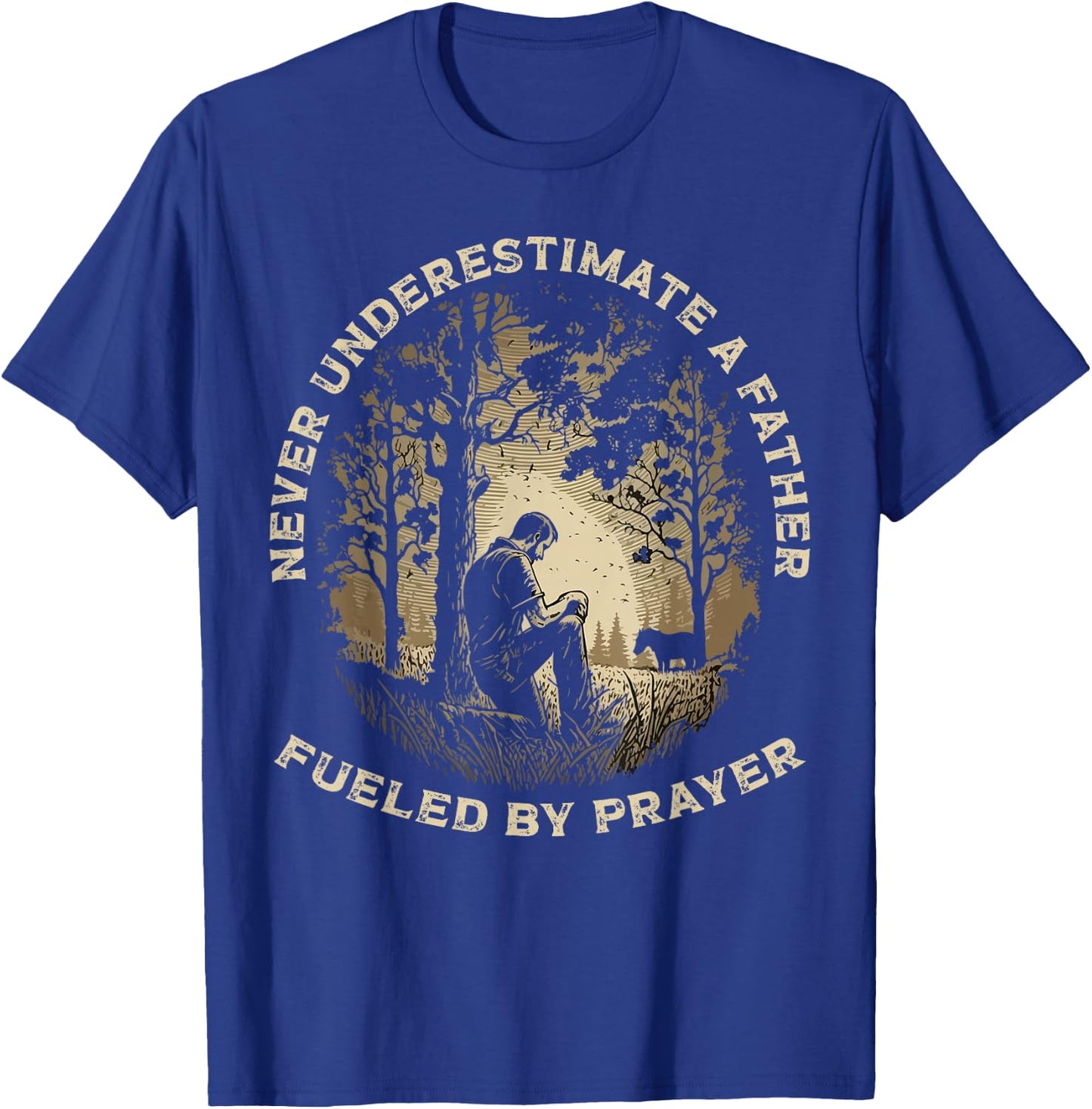 Best Dad Ever Religious Prayer Warrior Christian Fathers Day T-Shirt - T-Shirt | Royal
