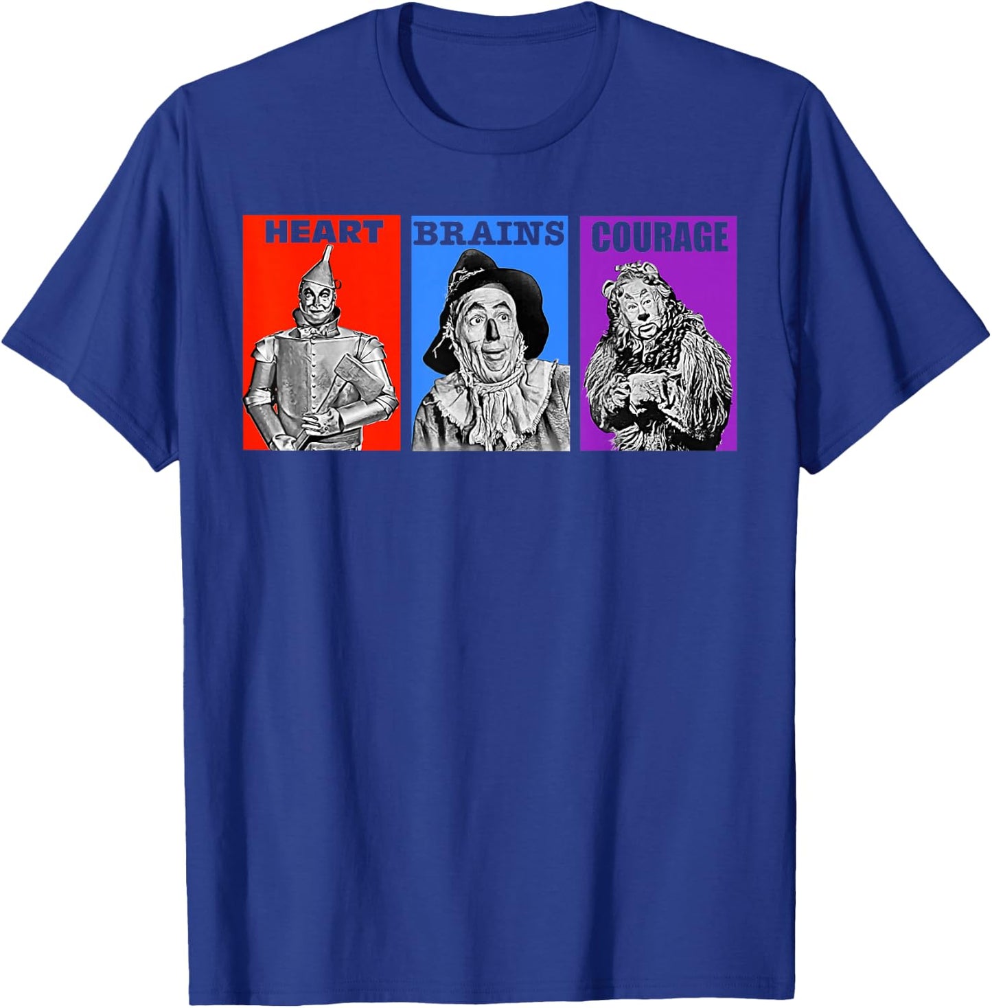 Heart Brains Courage T-Shirt - T-Shirt | Royal
