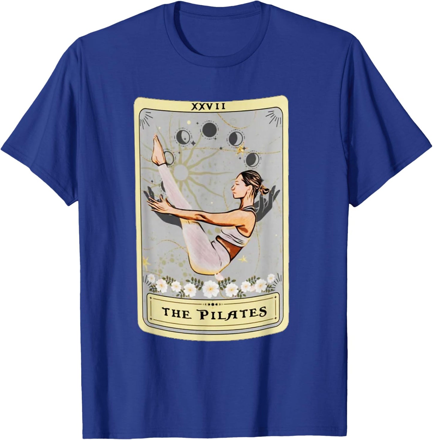The Pilates Tarot Card Women's -Kids Vintage Black Cartoon T-Shirt - T-Shirt | Royal