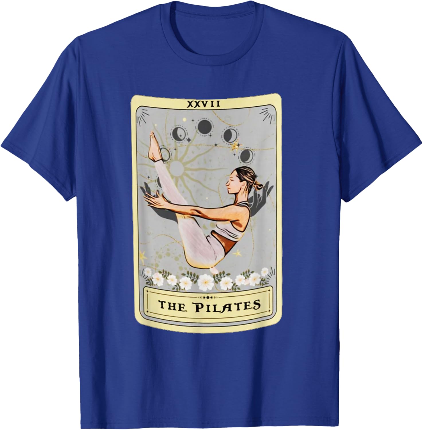 The Pilates Tarot Card Women's -Kids Vintage Black Cartoon T-Shirt - T-Shirt | Royal