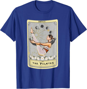 The Pilates Tarot Card Women's -Kids Vintage Black Cartoon T-Shirt - T-Shirt | Royal