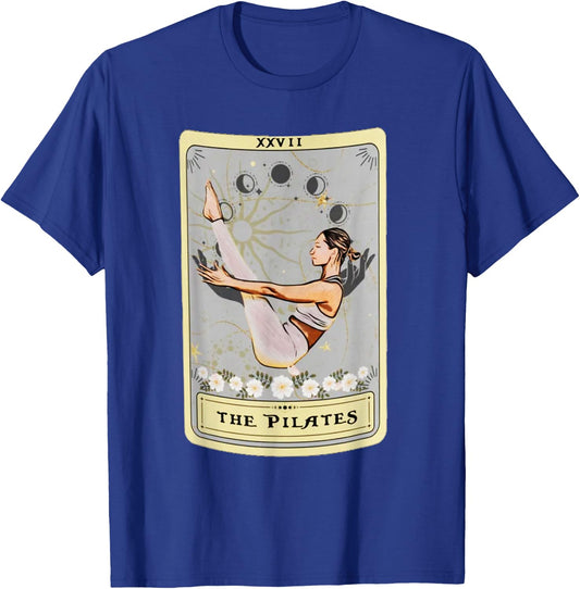 The Pilates Tarot Card Women's -Kids Vintage Black Cartoon T-Shirt - T-Shirt | Royal