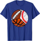 Football Baseball Basketball Player Funny Ball Sport T-Shirt - T-Shirt | Royal