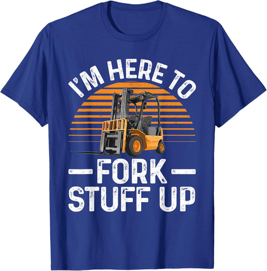 Funny Forklift Art Women Certified Forklift Drivers T-Shirt - T-Shirt | Royal