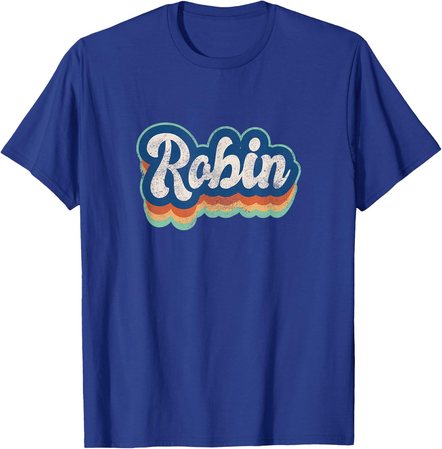 Robin First Name Boy Vintage Style 70s 80s Personalized T-Shirt - T-Shirt | Royal