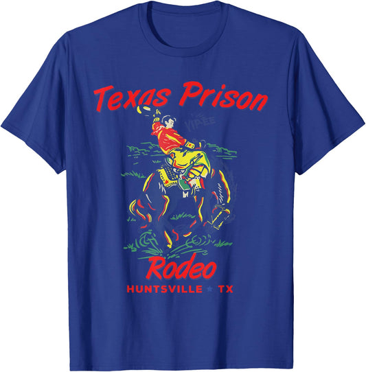 Texas Prison Rodeo Shirt, Western Cowboy T-Shirt - T-Shirt | Royal