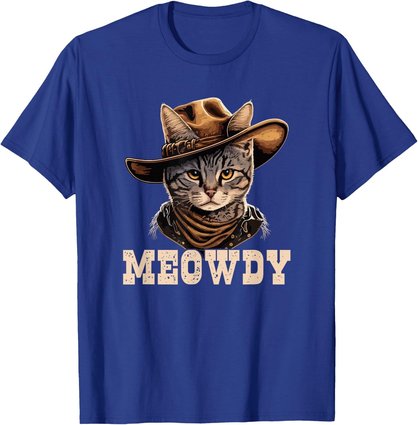 Cowboy Cat Meowdy T-Shirt - T-Shirt | Royal