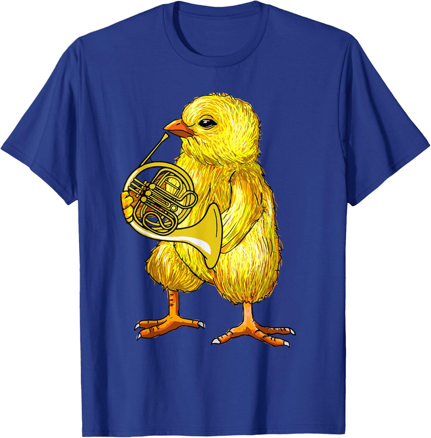 Cute Chicken Playing French Horn - French Horn Musician Gift T-Shirt - T-Shirt | Royal