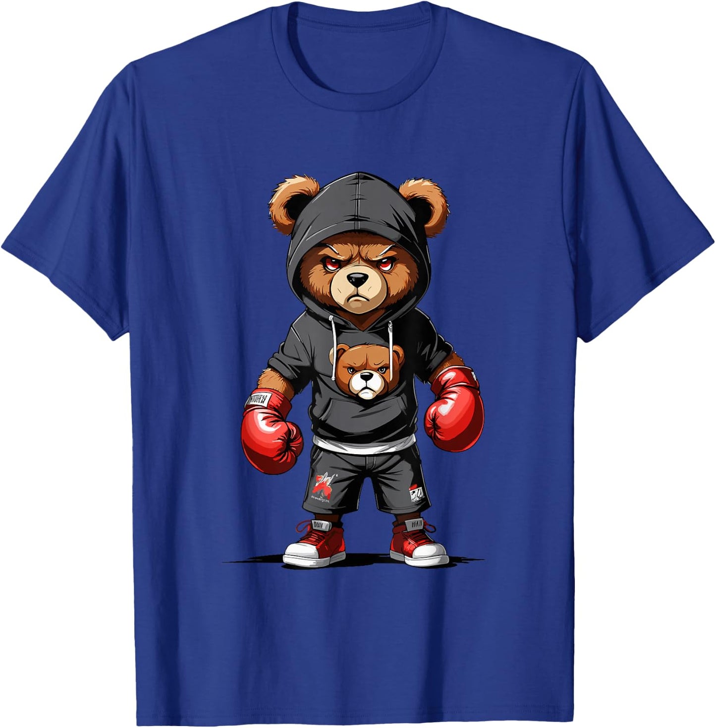 Teddy Bear Gangster Boxer with Hip Hop Street Clothes T-Shirt - T-Shirt | Royal