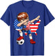 Dabbing Soccer USA Jersey Boy United States Boys Football T-Shirt - T-Shirt | Royal