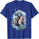 Brave Cat Knight On A Fantasy Horse Women Girls Kids T-Shirt - T-Shirt | Royal