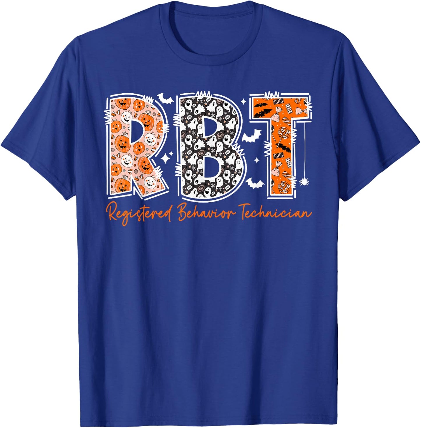 Funny RBT Halloween Registered Behavior Technician Halloween T-Shirt - T-Shirt | Royal