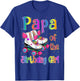 Papa of Birthday Girls Rolling Skate Birthday family Party T-Shirt - T-Shirt | Royal