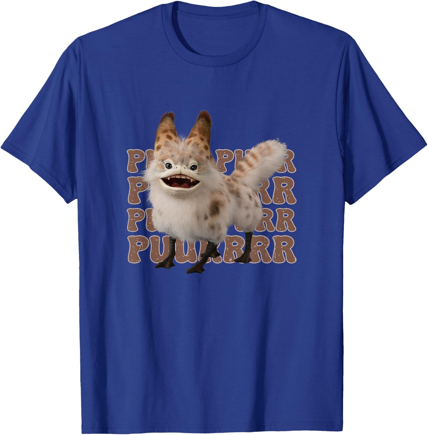 Star Wars: Ahsoka Loth-Cat Vintage Purr Logo Text Stack T-Shirt - T-Shirt | Royal