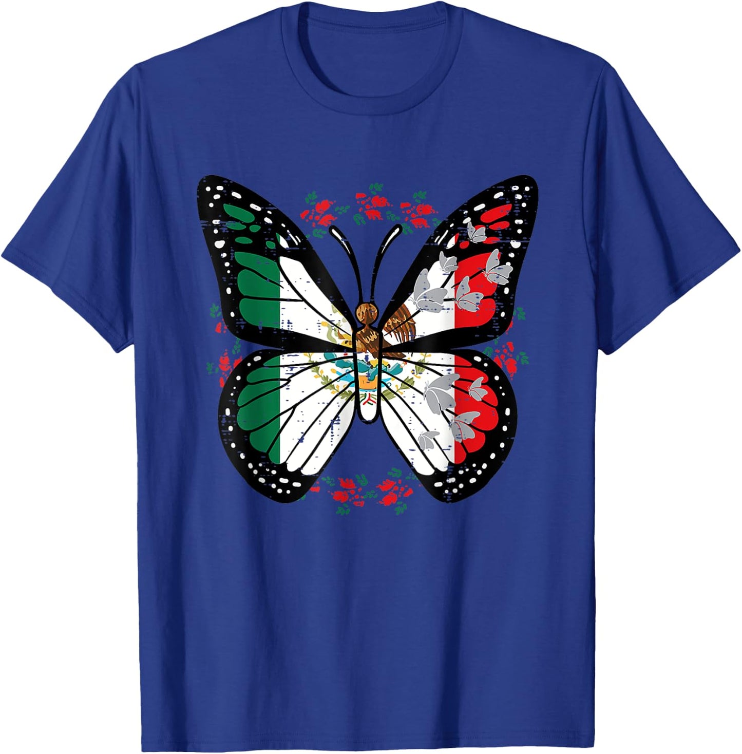 Mexican Independence Day Butterfly Mexico Women Girls Kids T-Shirt - T-Shirt | Royal