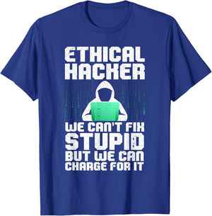 Cool Ethical Hacking Art Women Cybersecurity Science T-Shirt - T-Shirt | Royal