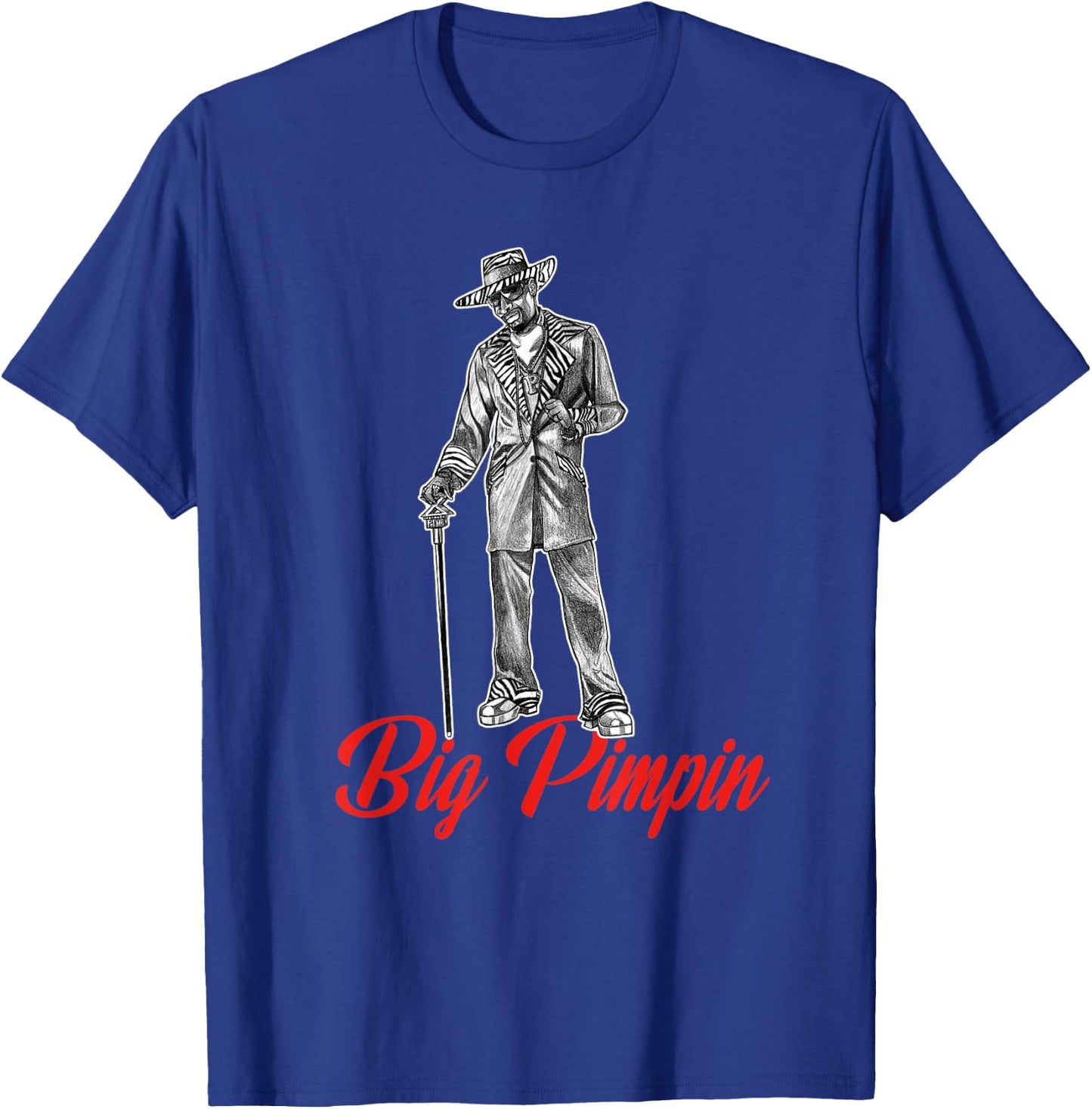 Big Pimpin 70's Style Nightlife T-Shirt - T-Shirt | Royal