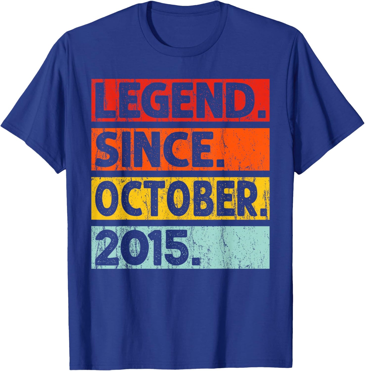 Legend Since October 2015 Vintage October 2015 Birthday Idea T-Shirt - T-Shirt | Royal