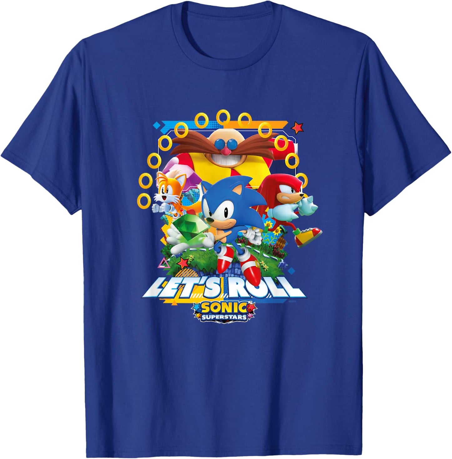 Sonic the Hedgehog, Sonic Superstars - "Let's Roll!" T-Shirt - T-Shirt | Royal