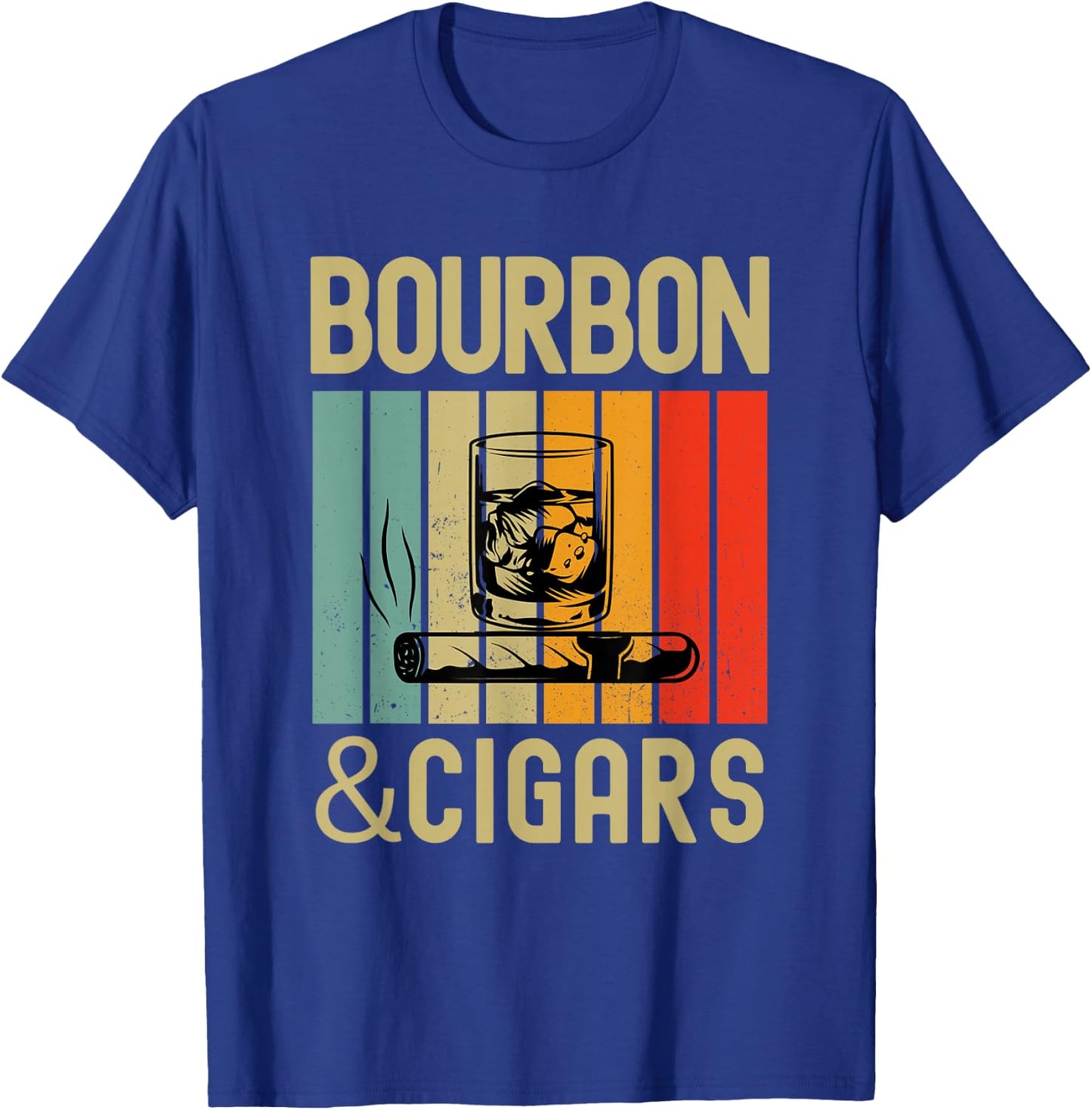 Bourbon and Cigar The Bourbon Lovers Cigar and T-Shirt - T-Shirt | Royal