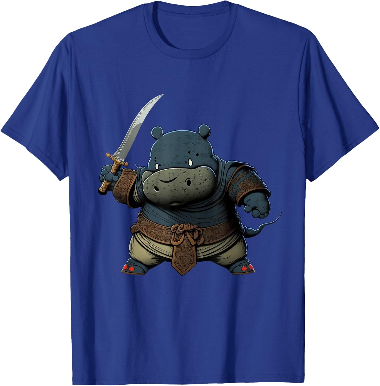 Cool Hippo Ninja Anime Japanese Art Kawaii Hippopotamus T-Shirt - T-Shirt | Royal