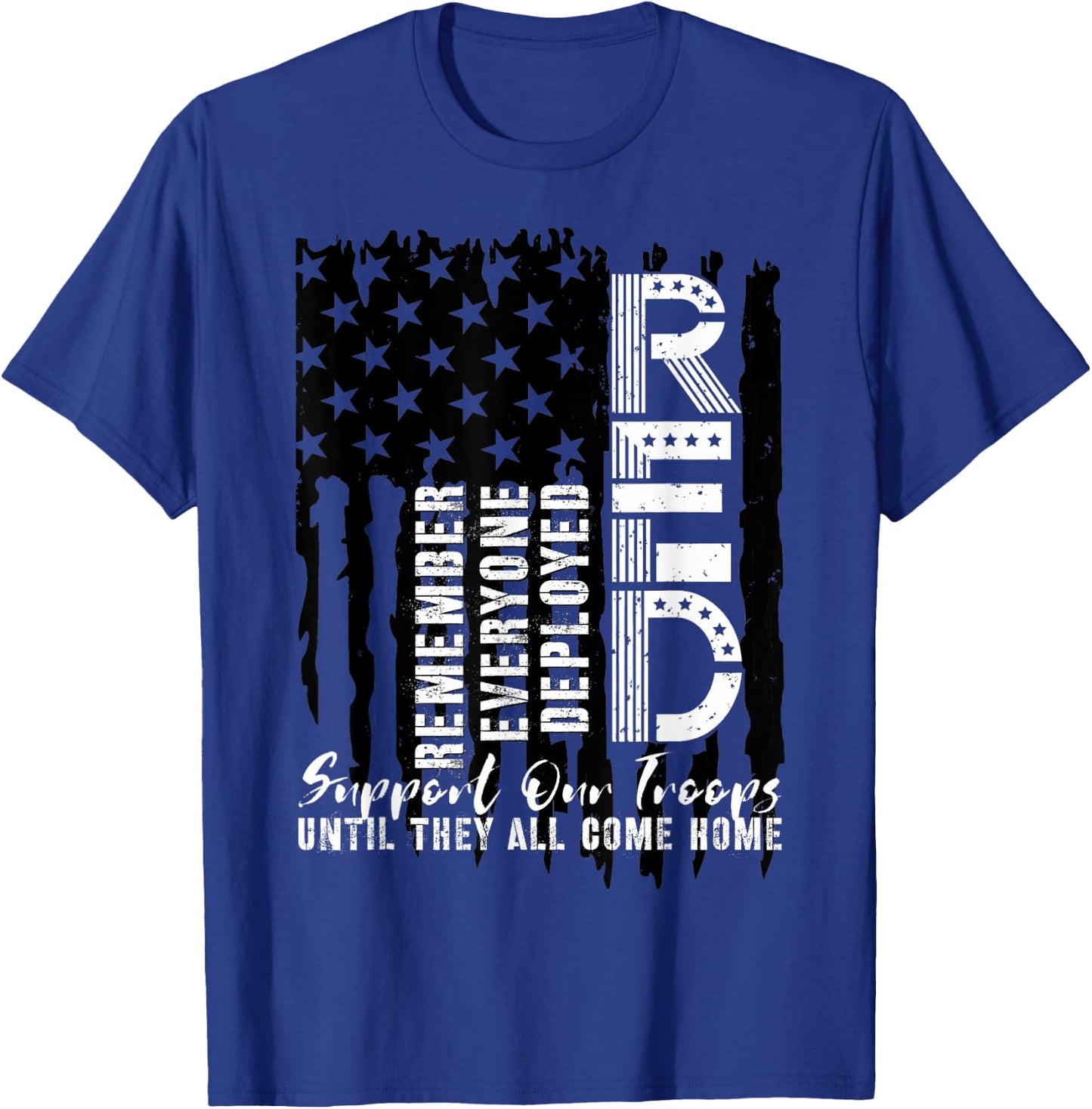 On Friday We Wear Red Friday Military Support troops US Flag T-Shirt - T-Shirt | Royal