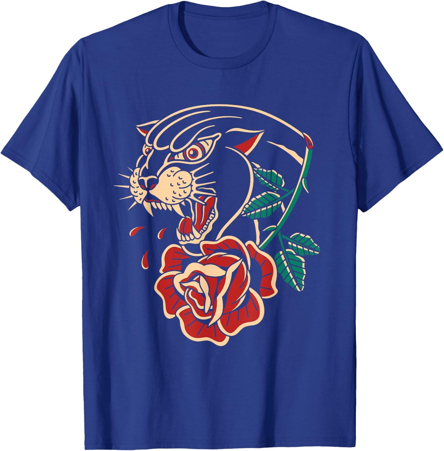 Panther Rose American Traditional Tattoo Ink Old School T-Shirt - T-Shirt | Royal