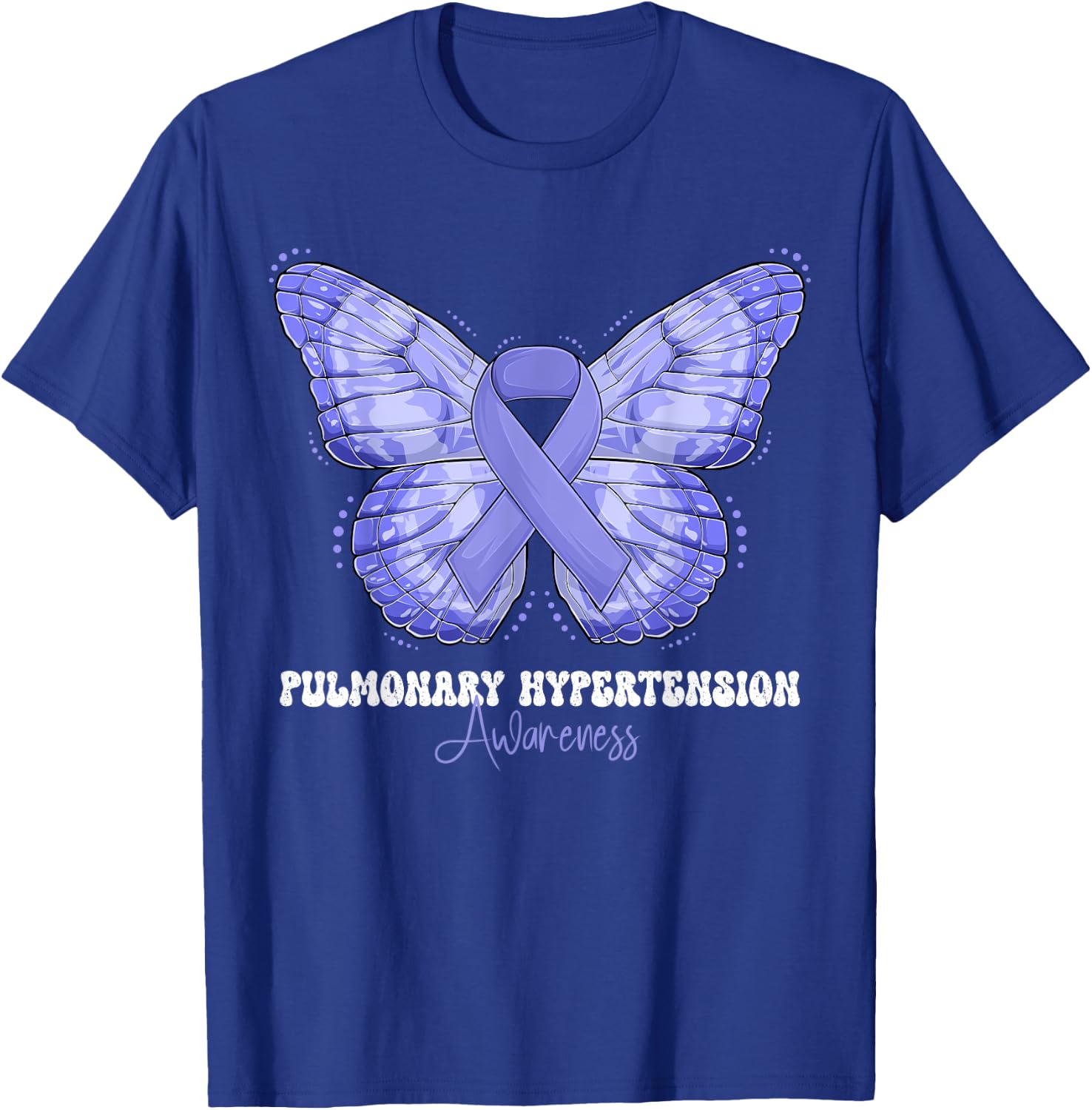 Pulmonary Hypertension Awareness Month Periwinkle Ribbon T-Shirt - T-Shirt | Royal