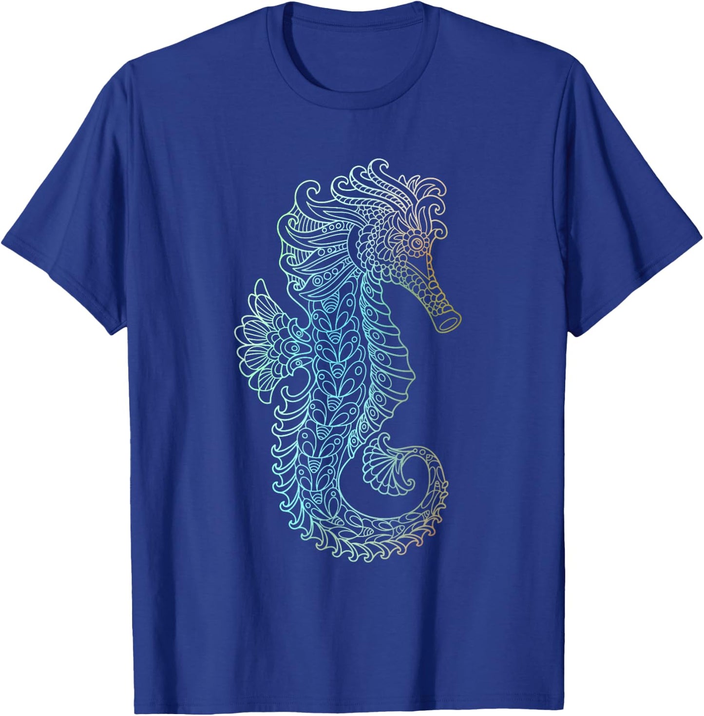 Seahorse Aquatic Design - Underwater Sea Ocean Animal Lover T-Shirt - T-Shirt | Royal