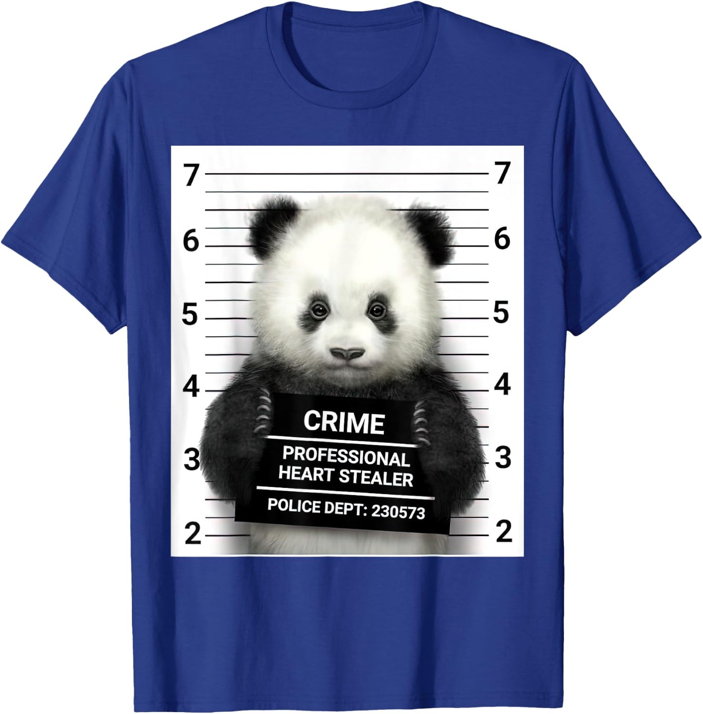 Panda Crime Professional Heart Stealer Police Dept 230573 T-Shirt - T-Shirt | Royal